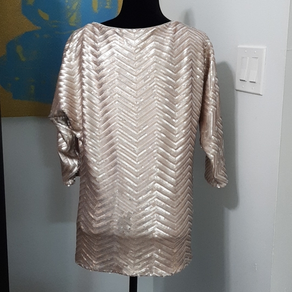 White House Black Market relaxed sequin top - Picture 5 of 11